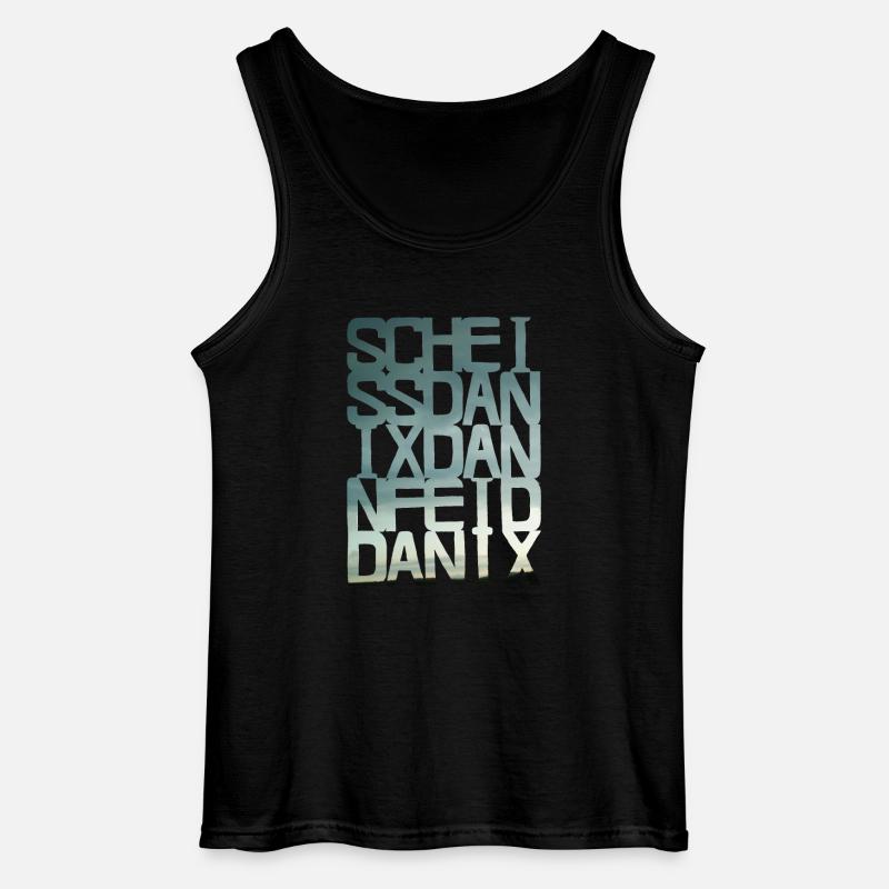 scheiss da nix - blue - Gildan Männer Tank Top - Schwarz
