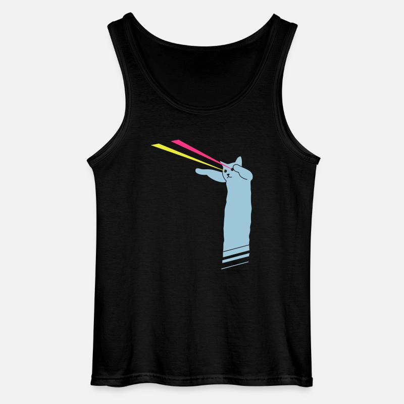 LaserLolCat - Gildan Männer Tank Top - Schwarz
