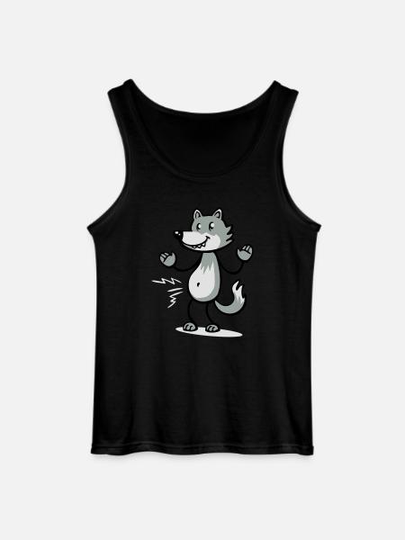 hungryWolf - Gildan Männer Tank Top - Schwarz