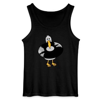 Party Seagull Disque vinyle - Débardeur Gildan Homme - noir - Devant - AI Model Male 185 dark (185cm)