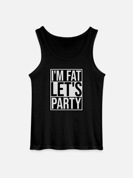im fat lets party - Gildan Männer Tank Top - Schwarz