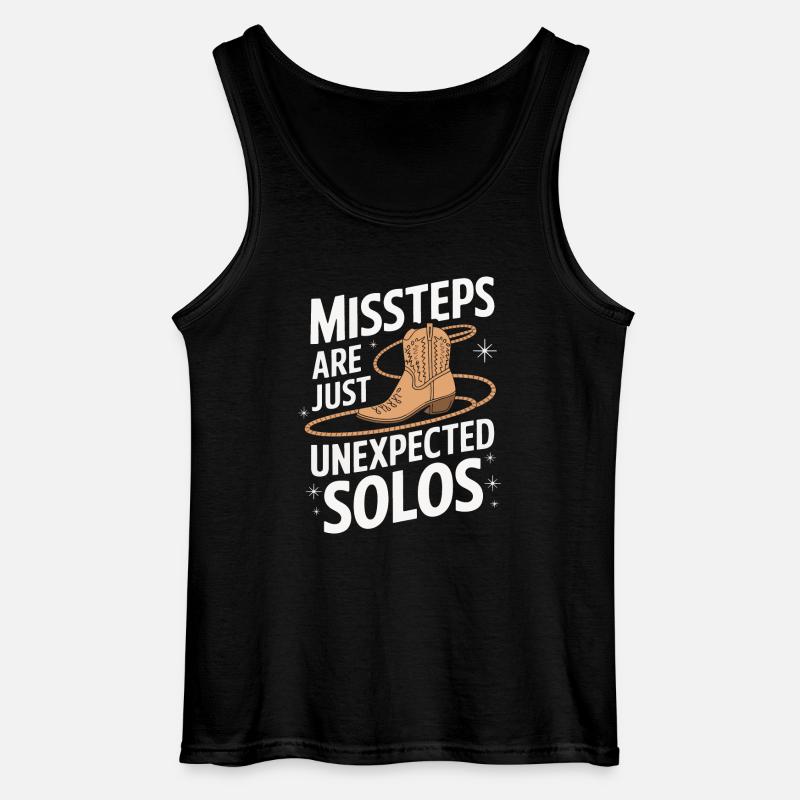 Line Dancing Dancing Dancers - Gildan Men’s Tank Top - black