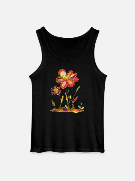 Blumen - Gildan Männer Tank Top - Schwarz