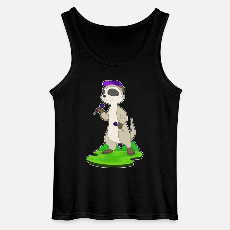 Erdmännchen Dart Dartpfeil - Gildan Männer Tank Top - Schwarz