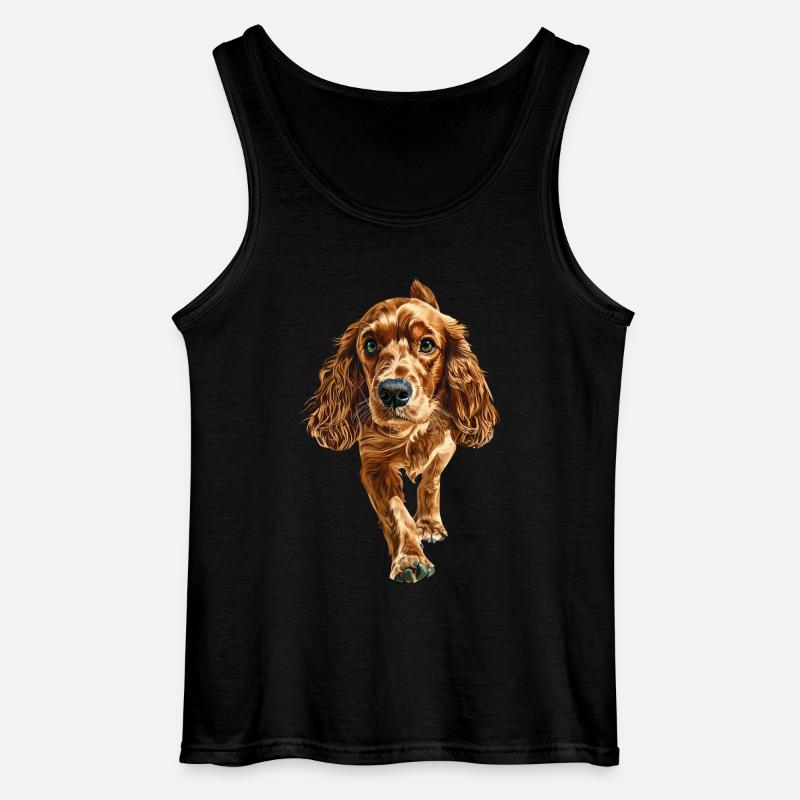 Cocker Spaniel - Gildan Männer Tank Top - Schwarz