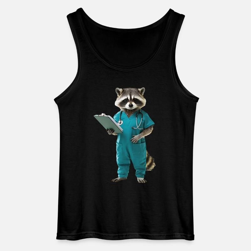 Waschbär - Gildan Männer Tank Top - Schwarz