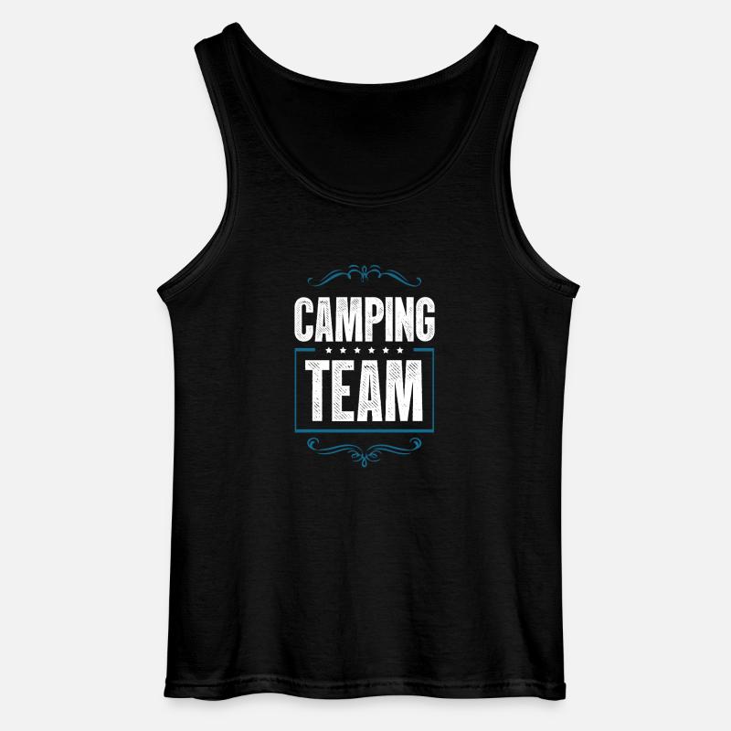 Camping Crew - Gildan Männer Tank Top - Schwarz