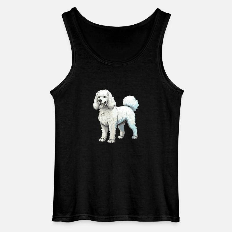Pudel Hund - Gildan Männer Tank Top - Schwarz