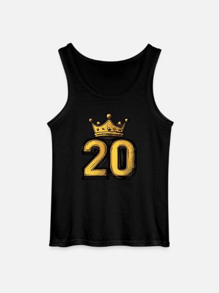 20 Zahl Krone - Gildan Männer Tank Top - Schwarz