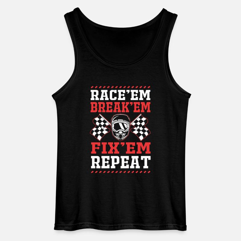Drag Race - Gildan Männer Tank Top - Schwarz