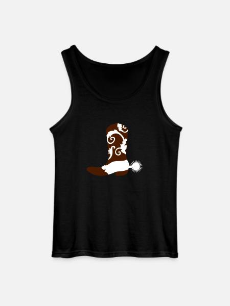 Cowboy boots - Gildan Men’s Tank Top - black