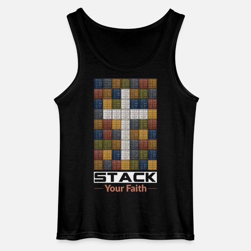 Stack Your Faith  - Gildan Men’s Tank Top - black