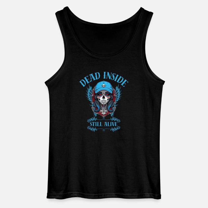 "Dead Inside, Still Alive." - Gildan Männer Tank Top - Schwarz