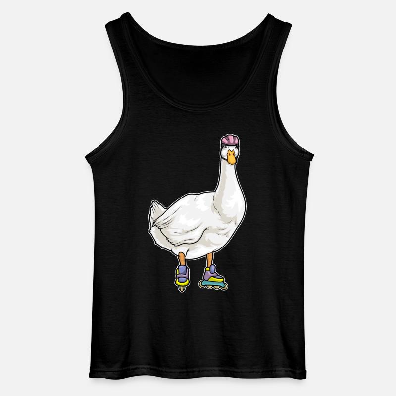 Ente Inline skating Rollschuhe - Gildan Männer Tank Top - Schwarz