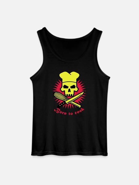 born_to_cook_3c - Gildan Men’s Tank Top - black