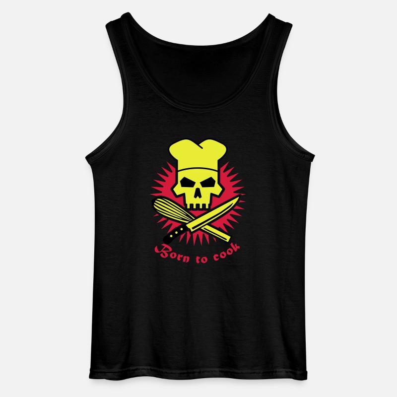 born_to_cook_3c - Gildan Männer Tank Top - Schwarz