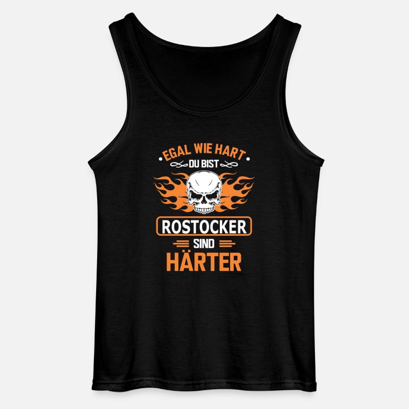 ROSTOCKER - Gildan Männer Tank Top - Schwarz