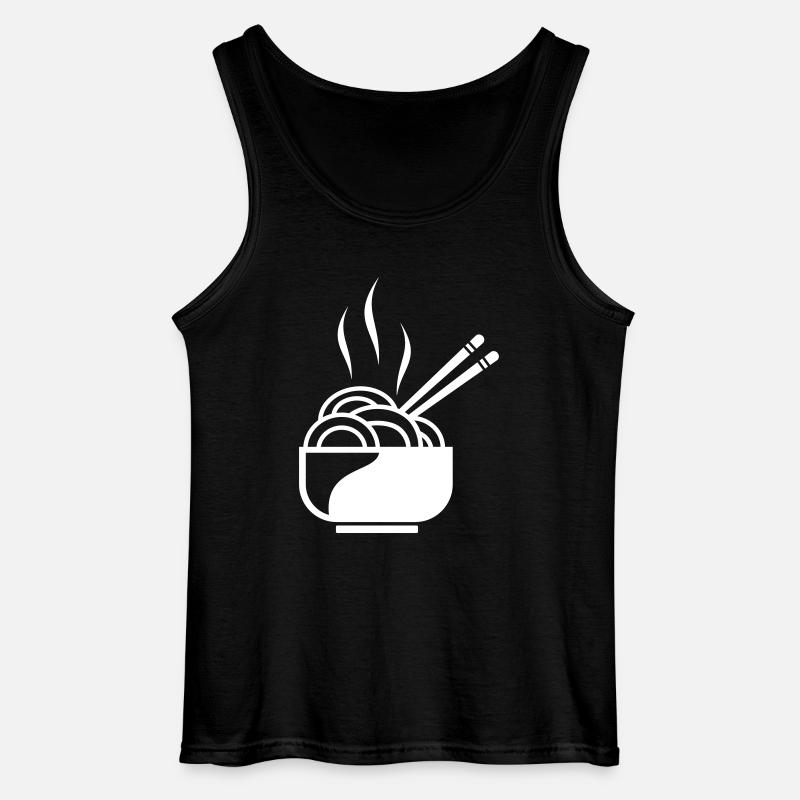 Nudeln mit Stäbchen - Gildan Männer Tank Top - Schwarz