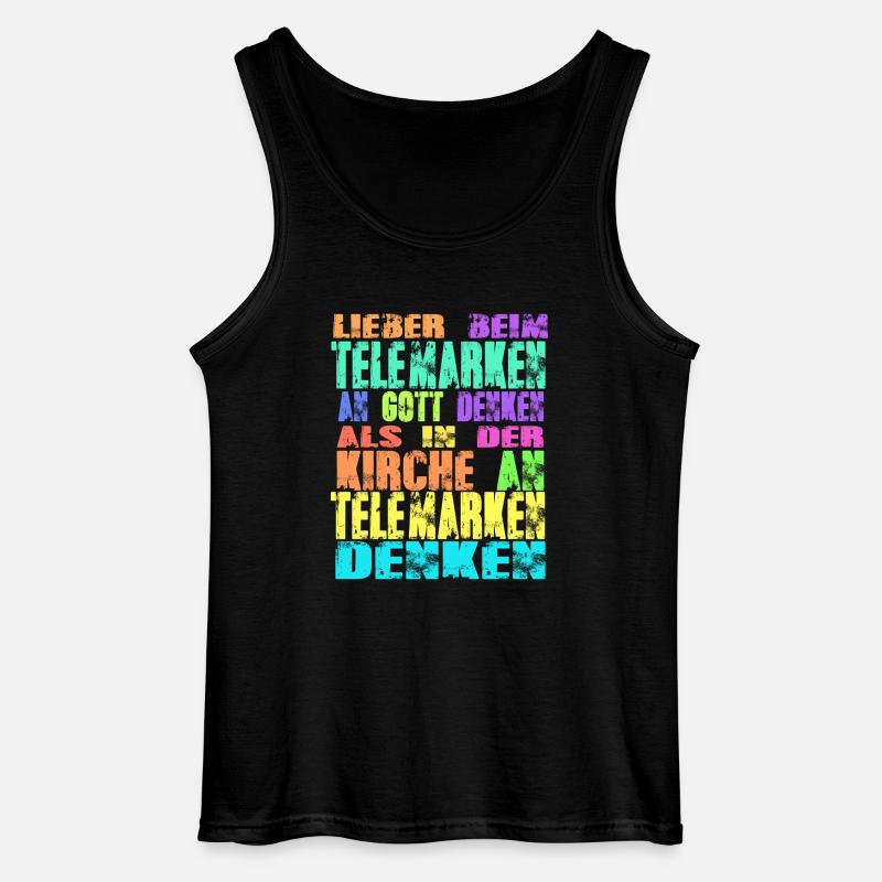 Telemarken Kirche - Gildan Männer Tank Top - Schwarz