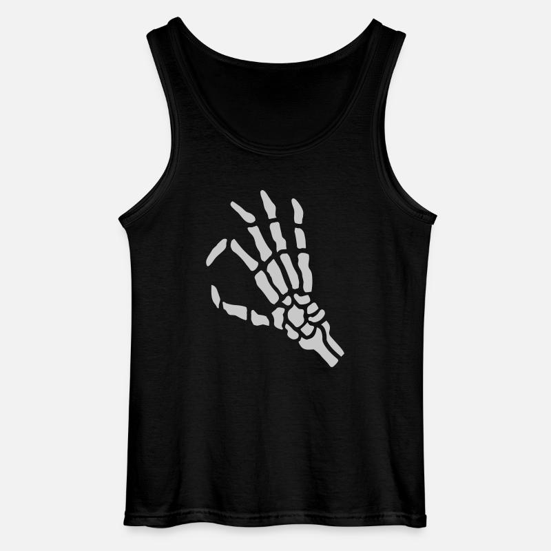 Hand Geste Skelett Loch - Gildan Männer Tank Top - Schwarz