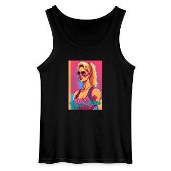 80s Gym Vibes - Gildan Männer Tank Top - Schwarz - Vorne - AI Model Male 185 dark (185cm)