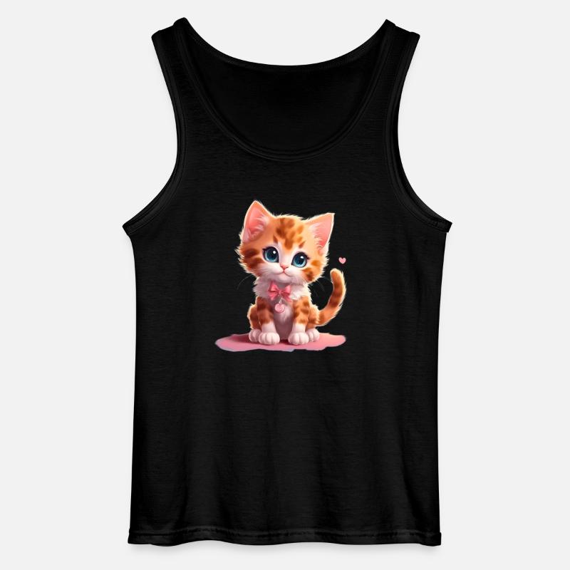 Süßes Kätzchen - Gildan Männer Tank Top - Schwarz