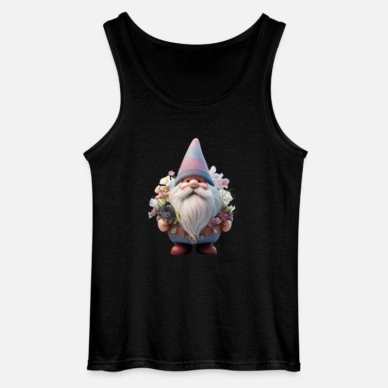 Gartenzwerg Design Blumenflüsterer - Gildan Männer Tank Top - Schwarz