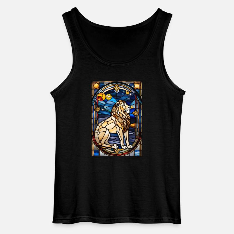 Löwe Sternzeichen Feuerzeichen Geschenk - Gildan Männer Tank Top - Schwarz