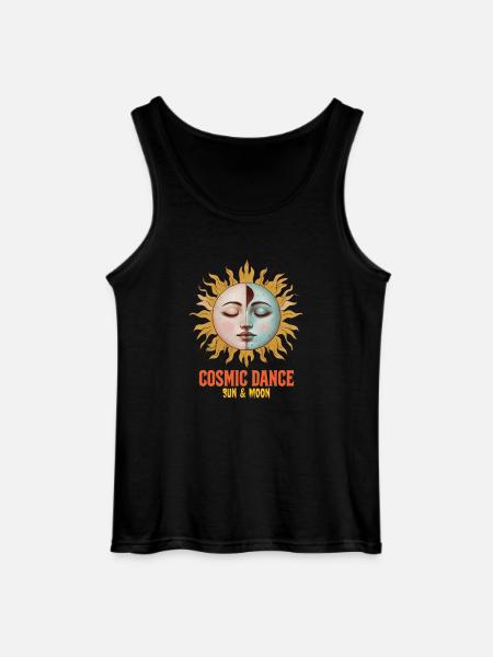 Cosmic Dance Spirituality Gift - Gildan Men’s Tank Top - black
