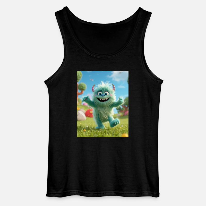 Fluzzle das süße Monster - Gildan Männer Tank Top - Schwarz