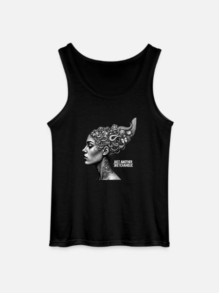 Drawing & Sketching - Just Another Sketchaholic - Gildan Men’s Tank Top - black