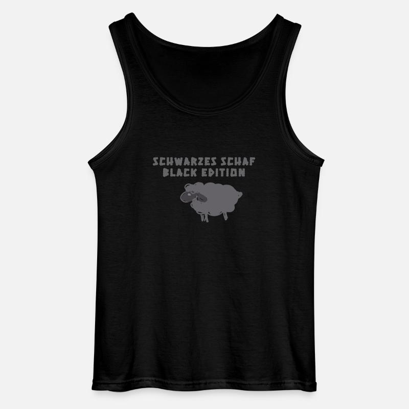 Black Sheep, Sheep, illustration - Gildan Men’s Tank Top - black