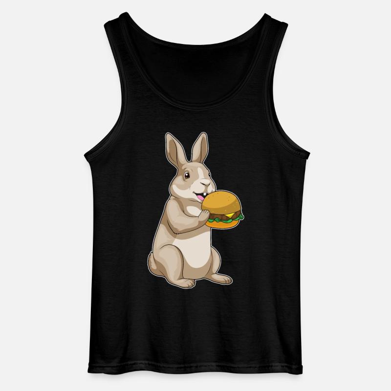 Hase Hamburger - Gildan Männer Tank Top - Schwarz