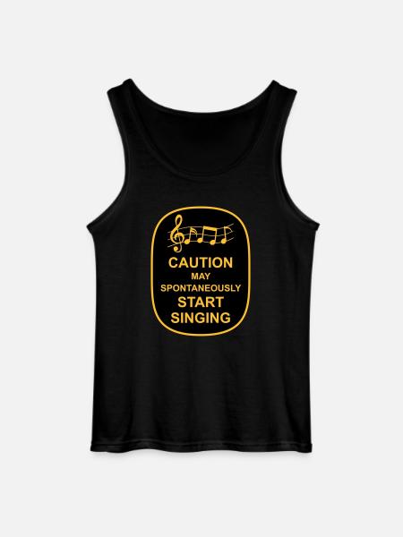 may spontaneously start singing - Gildan Men’s Tank Top - black