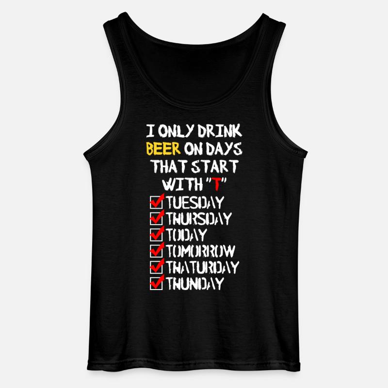 Beer everyday - Gildan Männer Tank Top - Schwarz