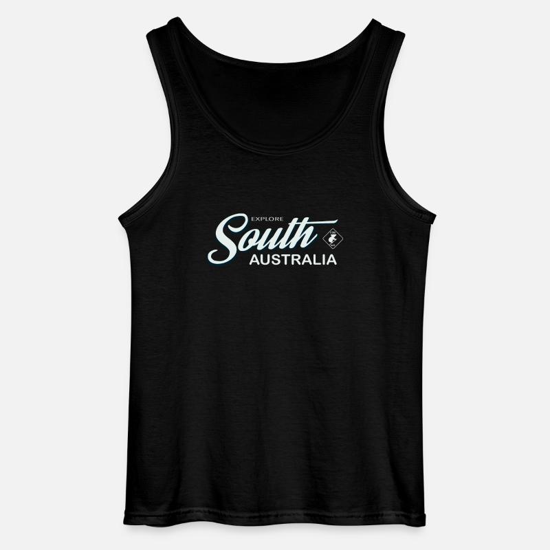 EXPLORE SOUTH AUSTRALIA - Gildan Men’s Tank Top - black
