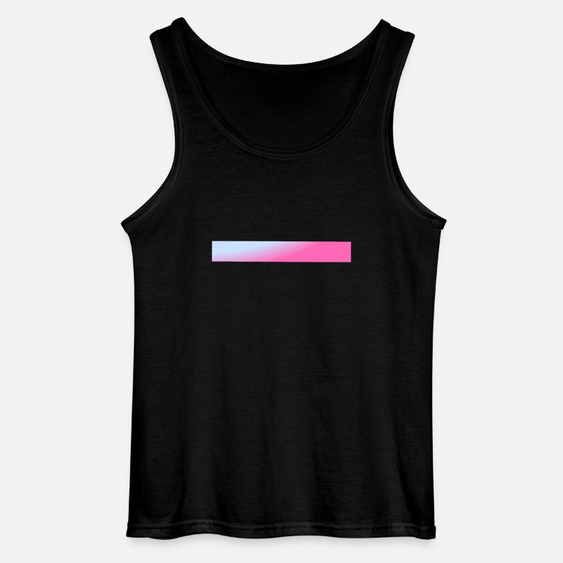 Balken Blau & Pinker Farbverlauf - Gildan Männer Tank Top - Schwarz