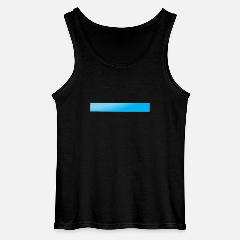 Ice-Blauer Farbverlauf Balken - Gildan Männer Tank Top - Schwarz