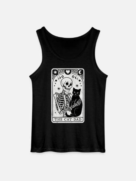 Tarot Katze Papa - Gildan Männer Tank Top - Schwarz