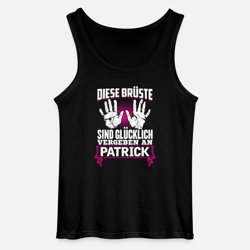PATRICK - Brüste - Gildan Männer Tank Top - Schwarz