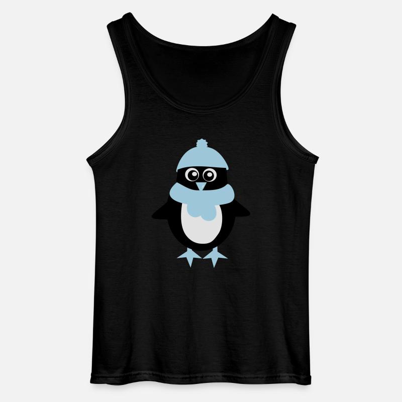 Pinguin - Winter - Weihnachten - Gildan Männer Tank Top - Schwarz