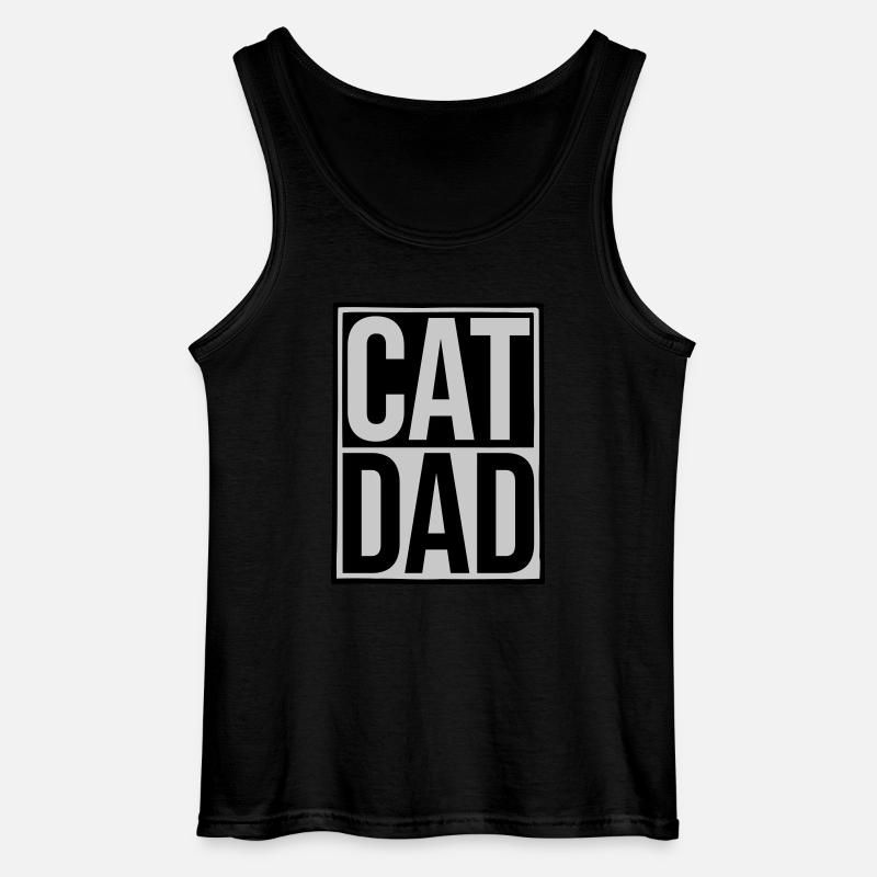 Schild Cat Dad Logo - Gildan Männer Tank Top - Schwarz