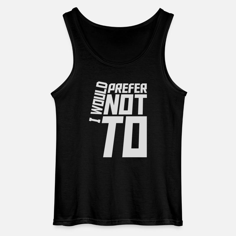 I prefer not to - Gildan Männer Tank Top - Schwarz