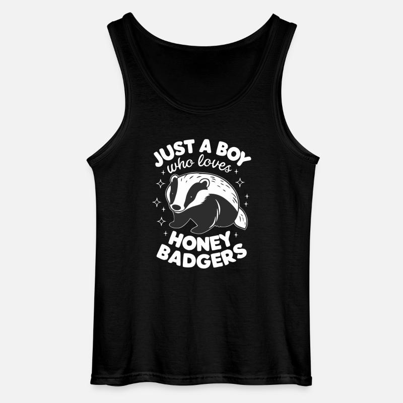 Dachs Honigdachs Tier - Gildan Männer Tank Top - Schwarz
