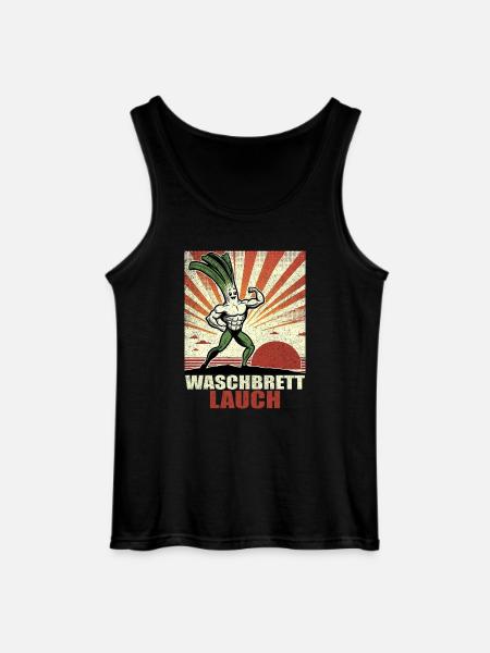 Leeks, washboard, washboard abs - Gildan Men’s Tank Top - black