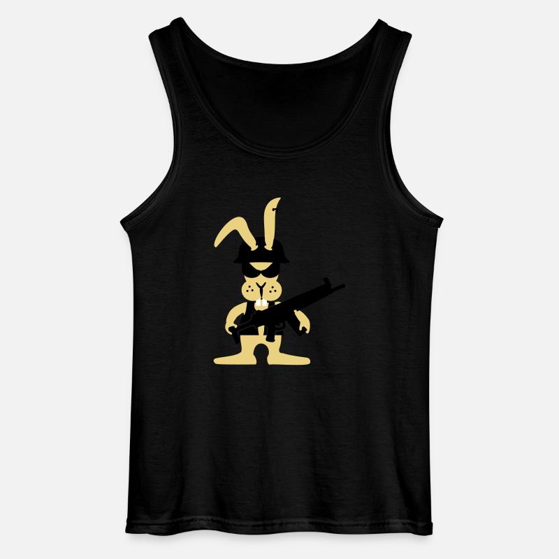 GI bunny punk (B, 3c) - Gildan Männer Tank Top - Schwarz