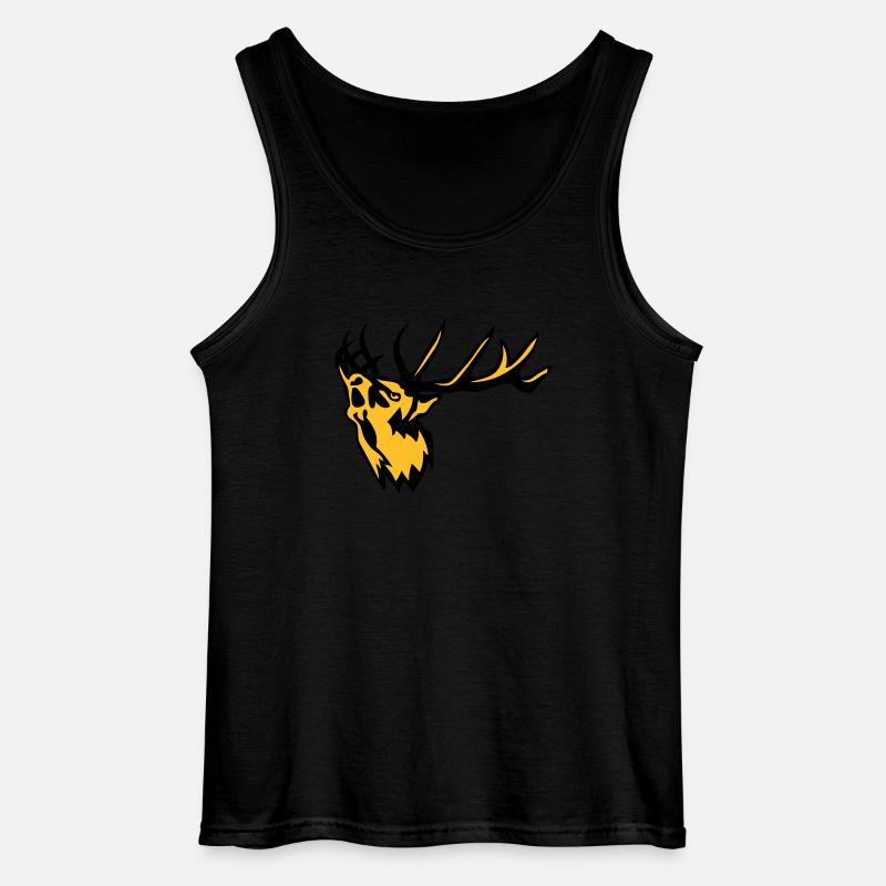 Tierhirschbrunft Hirsch 0 - Gildan Männer Tank Top - Schwarz
