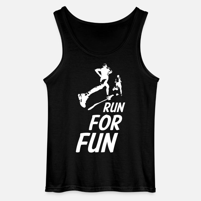 Run For Fun - Gildan Men’s Tank Top - black