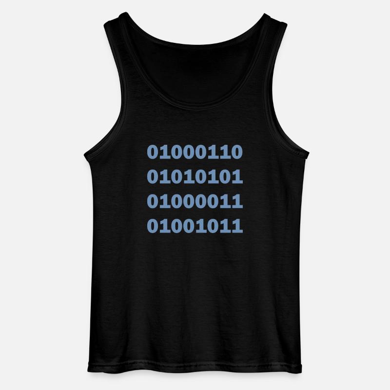 Binär Code Fuck - Gildan Männer Tank Top - Schwarz