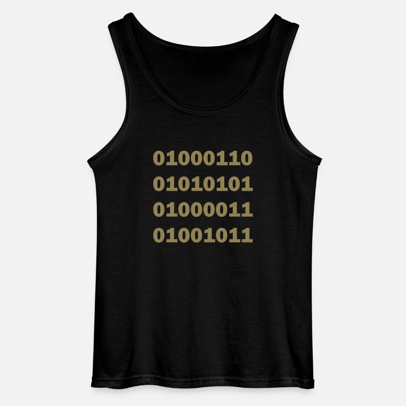 Binary Code Fuck - Gildan Men’s Tank Top - black